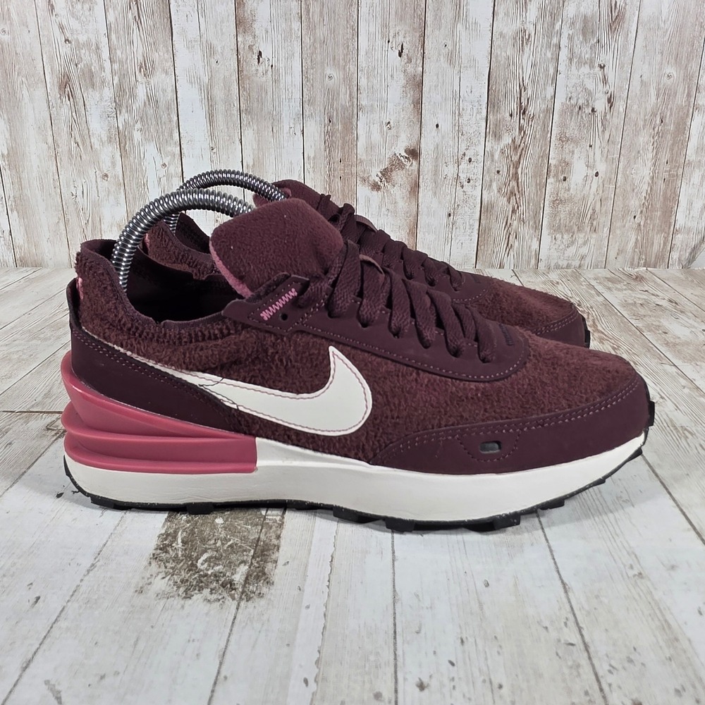Nike‎ Waffle One SE Burgundy Crush Pink Prime Fleece  DQ5141-600 Womens 7.5
